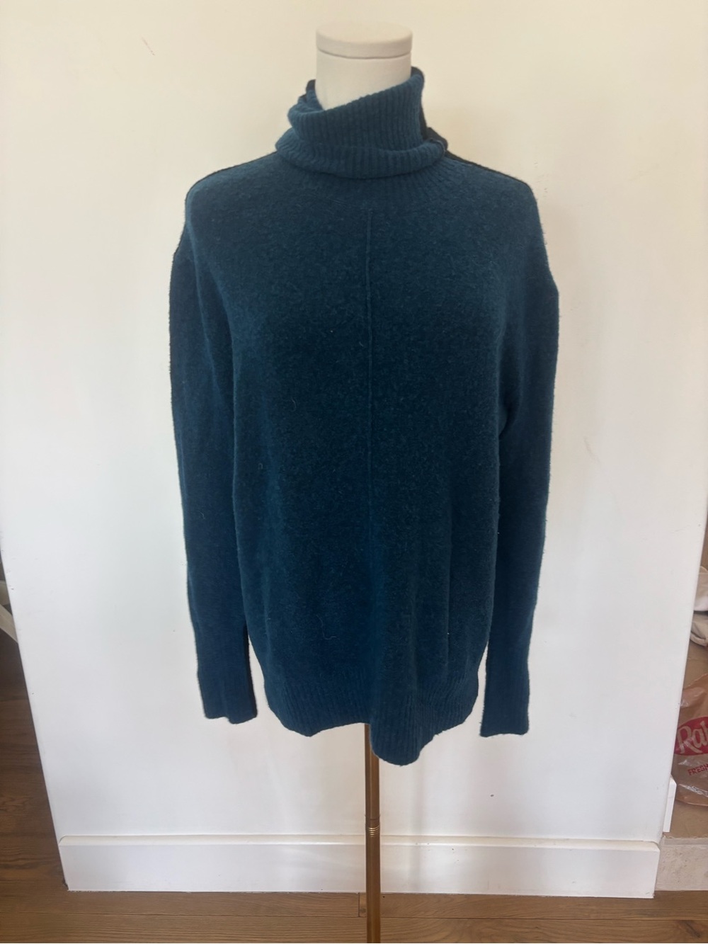 Athleta Teal-Blue Turtleneck Sweater